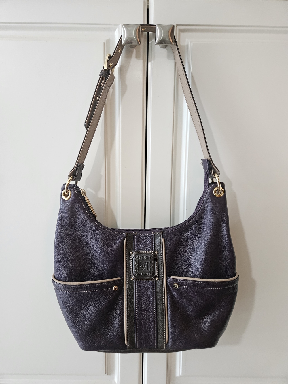 Y2k Vintage 2000s Plum Purple Slouchy Shoulder Hobo Bag Soft Grunge Indie Sleaze